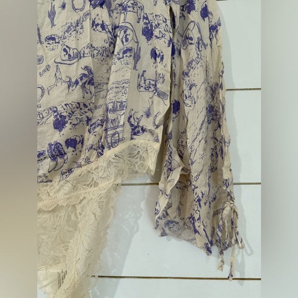 NWOT  FREE PEOPLE Everything's Rosy Bodysuit - Blue - Picture 10 of 10